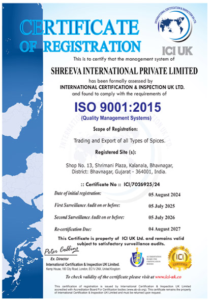 ISO Certificate
